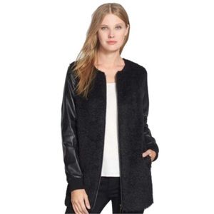 Eileen Fisher The Fisher Project Alpaca Leather Jacket